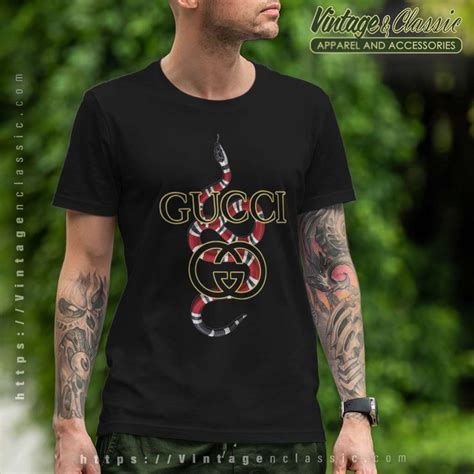 gucci snake t shirt mens|white gucci shirt with snake.